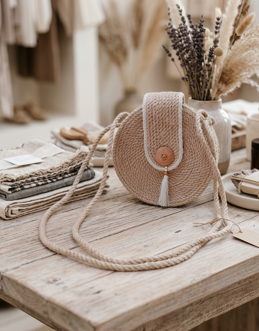 Round Jute Bag